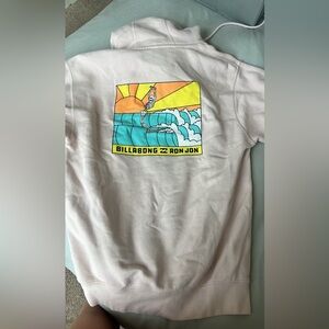 billabong light pink hoodie